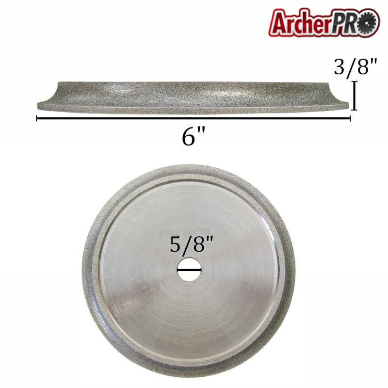 ArcherPro Archer PRO 6â€ x 3/8â€ Bullnose Tile Blades, Diamond Profile Wheels for Tile Cutting, Grinding, profiling. for Wet Tile Saw only. - Image 2